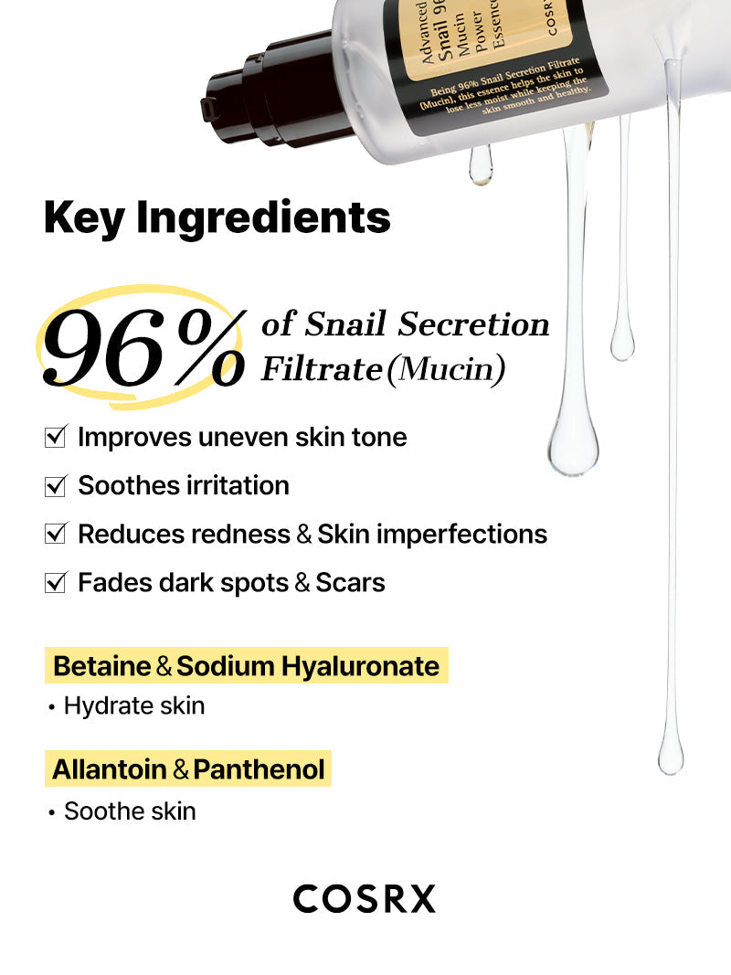 COSRX Advance Snail 96 Mucin Power Essence 100ml - image 3 - ArabiaGlow UAE