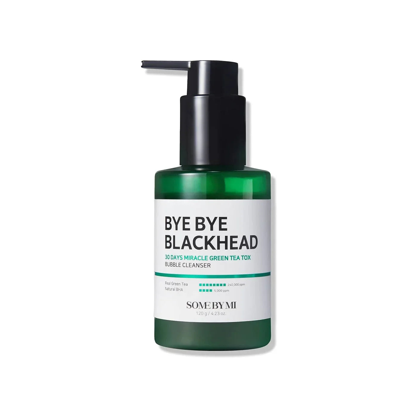 Some By Mi Bye Bye Blackhead 30 Days Miracle Green Tea Tox Bubble Cleanser 120gm - image 4 - ArabiaGlow UAE