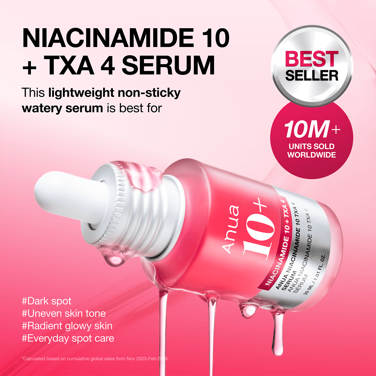 ANUA 10% Niacinamide+ 4% TXA Serum Ceramide Hyaluronic Acid Tranexamic Acid 30ml - image 2 - ArabiaGlow UAE