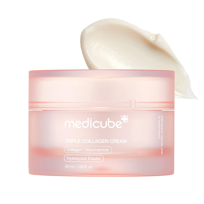 medicube Triple Collagen Cream - Hydrating & Firming Moisturizer with Hyaluronic Acid 50ml - ArabiaGlow UAE