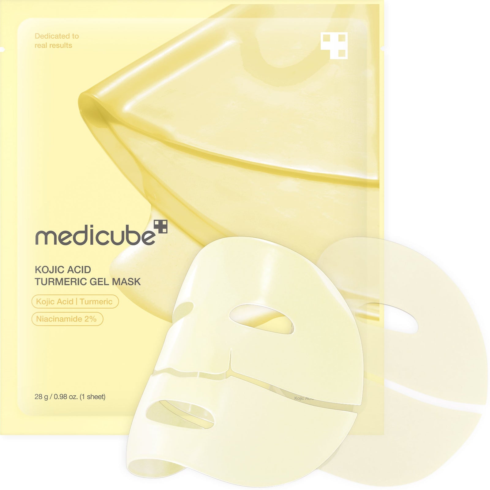 medicube Kojic Acid Turmeric Brightening Gold Jelly Gel Mask 28gX4ea - image 2 - ArabiaGlow UAE
