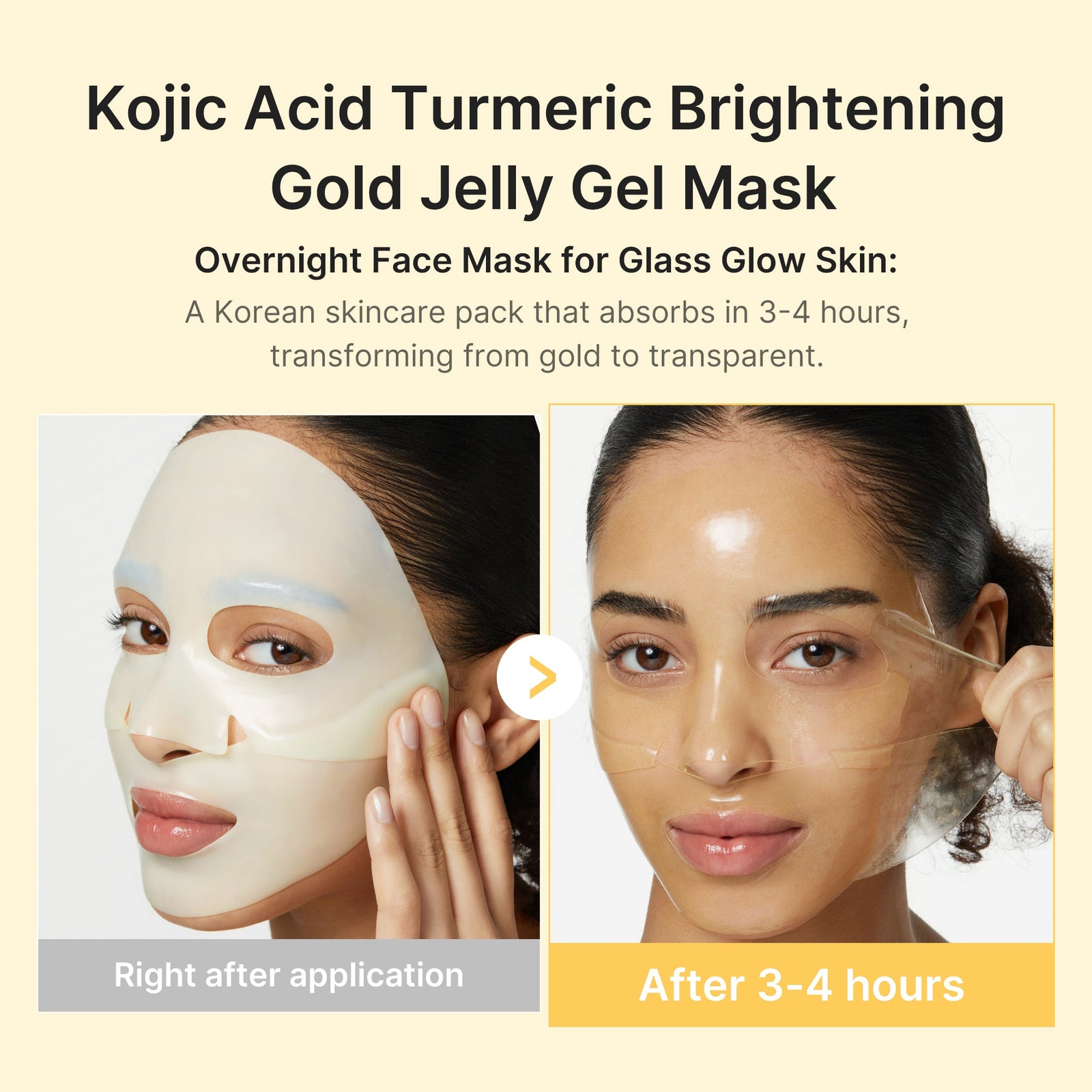 medicube Kojic Acid Turmeric Brightening Gold Jelly Gel Mask 28gX4ea - image 3 - ArabiaGlow UAE