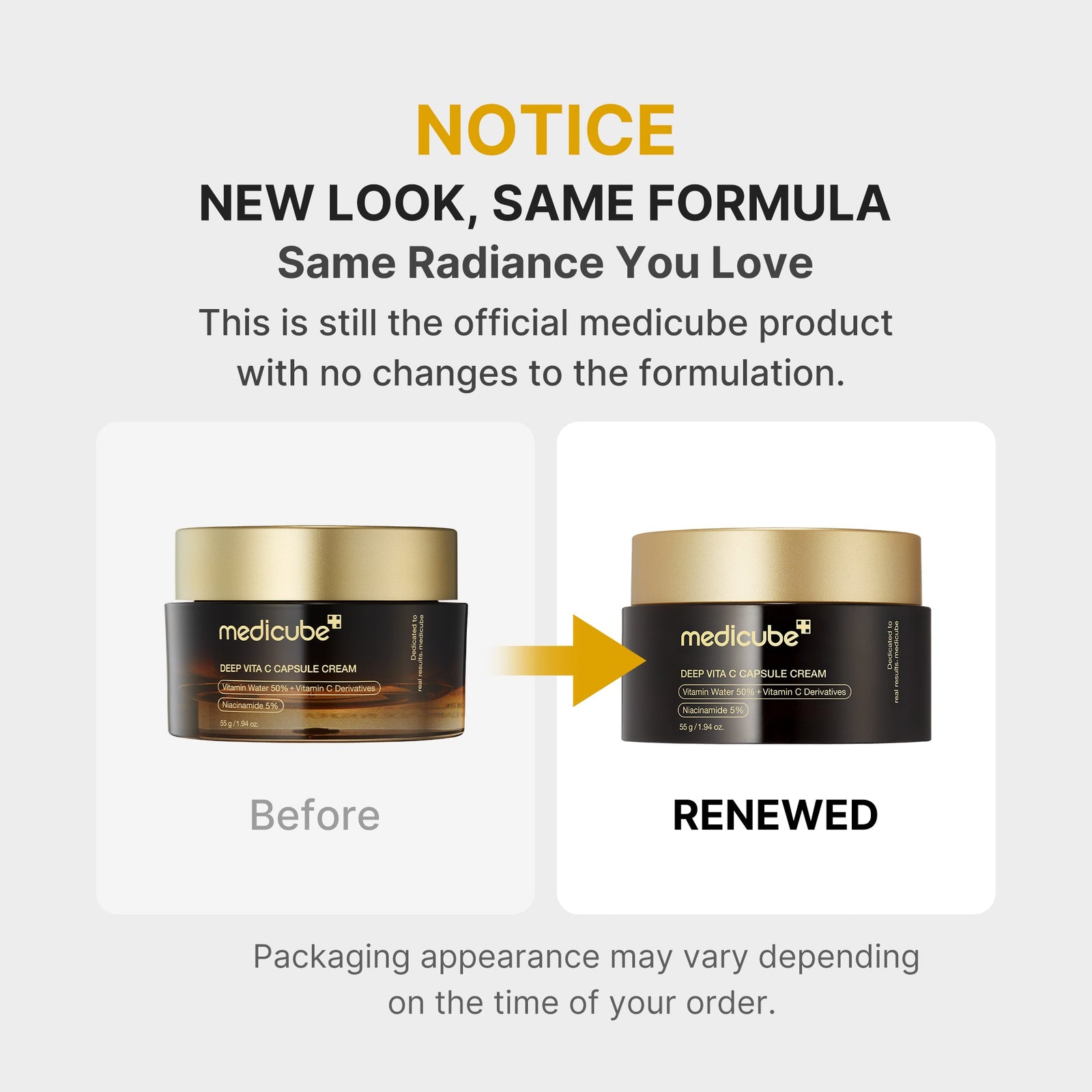 medicube Deep Vitamin C Golden Capsule Face Moisturizer - Liposome Capsules For Wrinkles Skin Radiance 55gm - image 2 - ArabiaGlow UAE