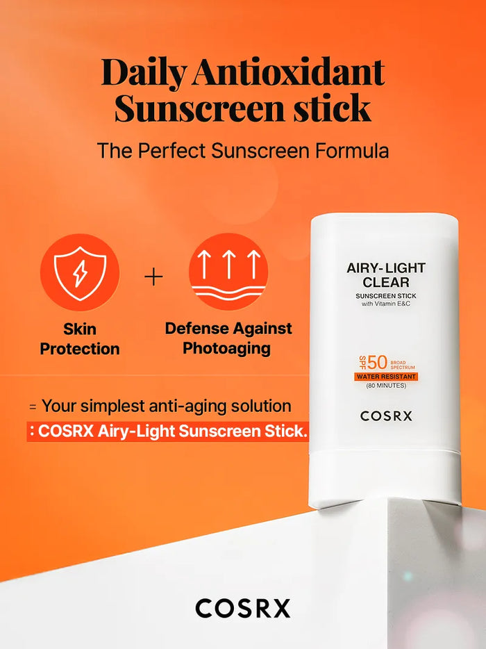 COSRX AIRY-LIGHT OIL CONTROL CLEAR SUNSCREEN STICK SPF 50 – view 7