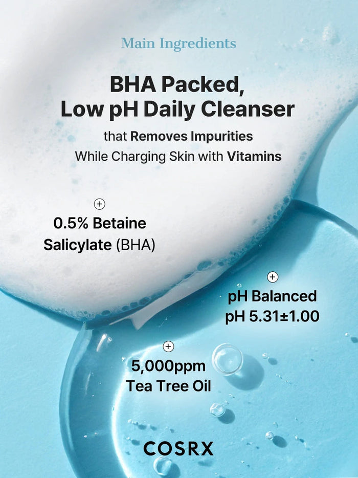 Acne & Blemish Rescue Routine Bundle – original COSRX Low pH Good Morning Gel Cleanser 150ml