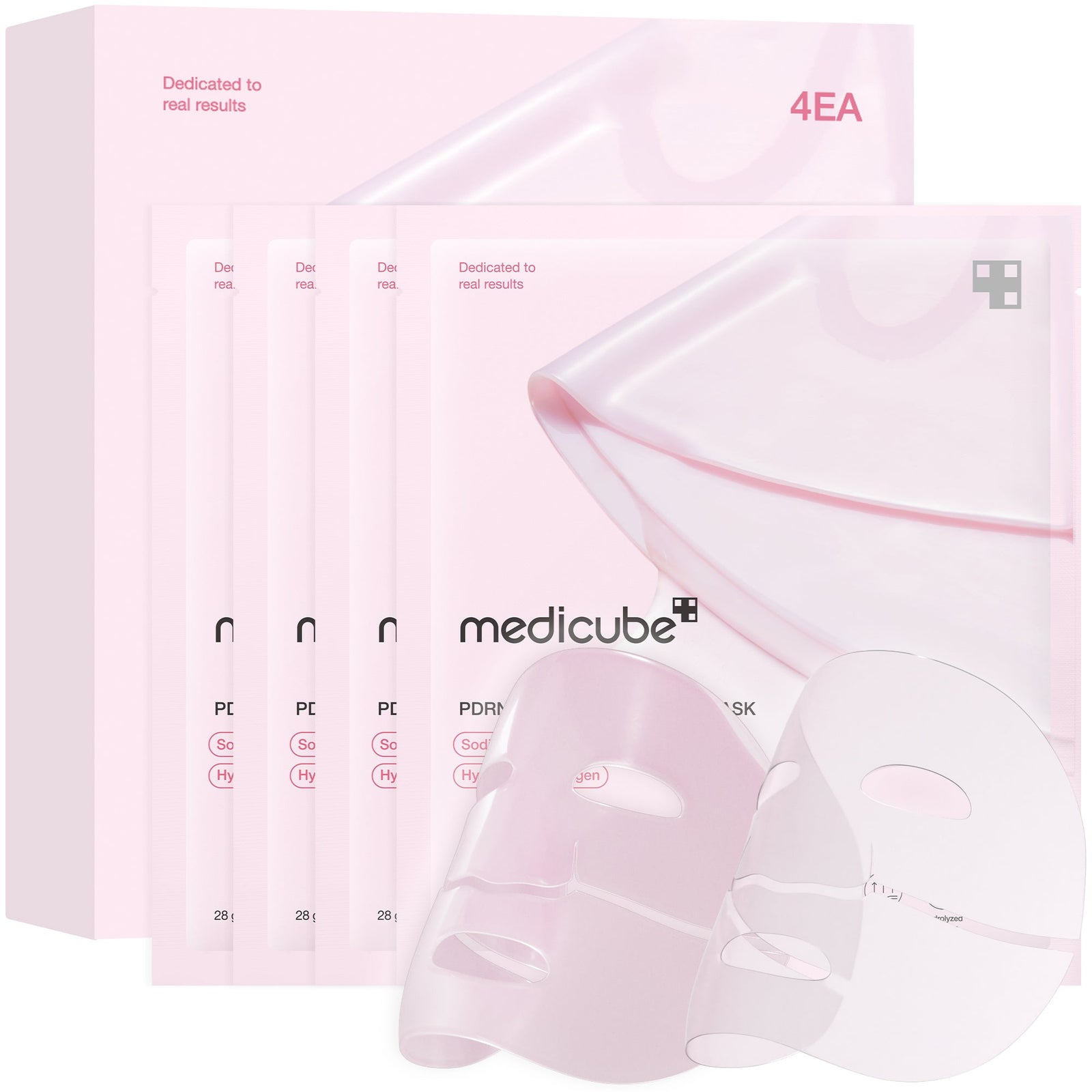 medicube Salmon DNA PDRN pink collagen jelly gel mask 28gX4ea - ArabiaGlow UAE