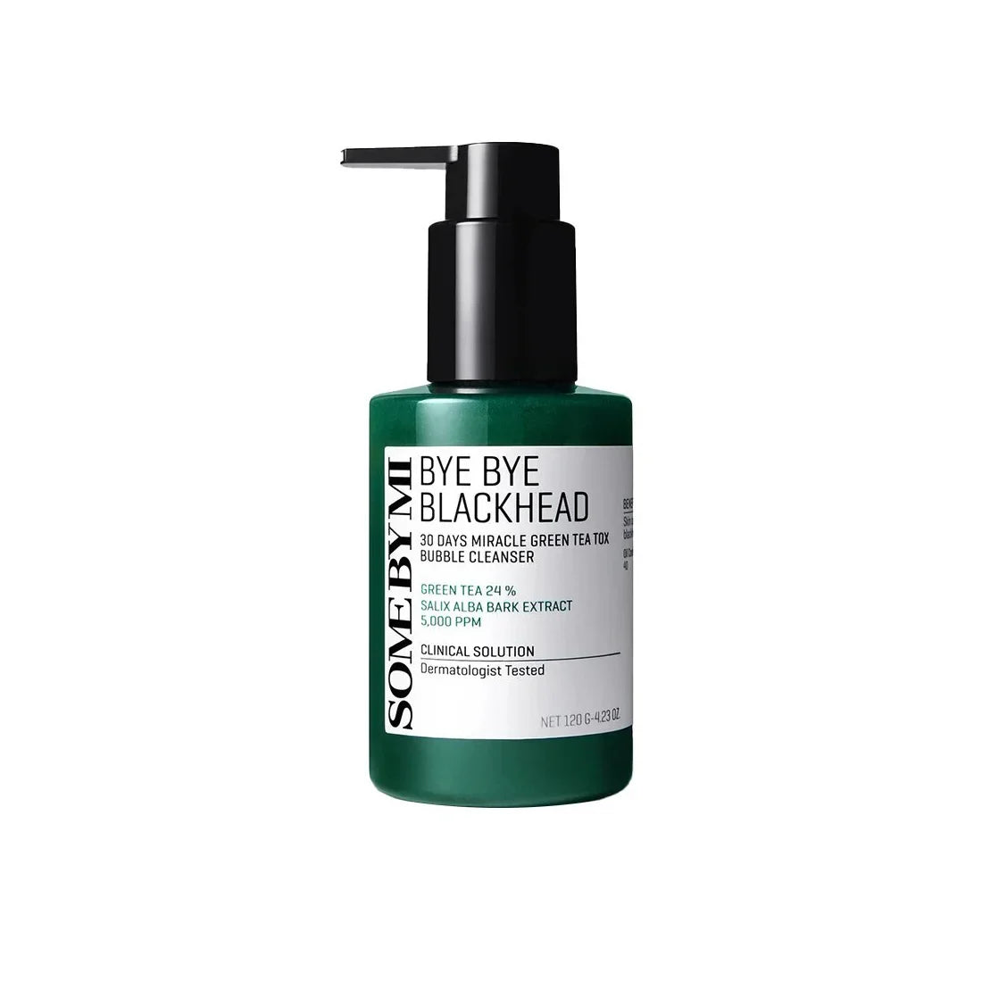 Some By Mi Bye Bye Blackhead 30 Days Miracle Green Tea Tox Bubble Cleanser 120gm - ArabiaGlow UAE