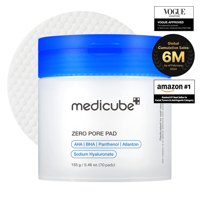 medicube Zero Pore Pads 2.0, Dual- Textured Facial Toner Pads 155gm - ArabiaGlow UAE