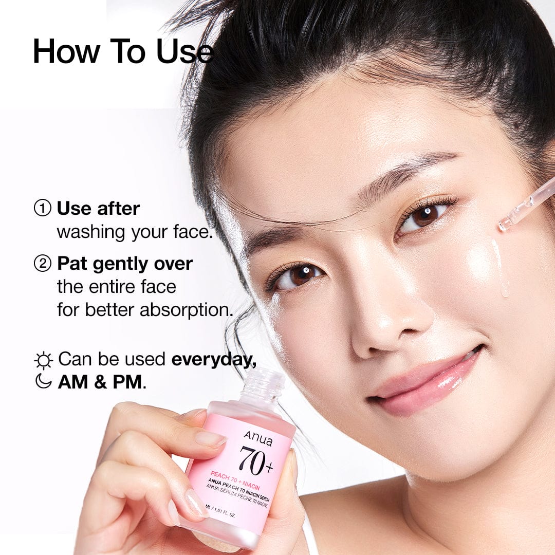 ANUA Peach 70 Niacinamide Serum Lightweight Hydration for Dry Skin Vitamin B12 30ml - image 6 - ArabiaGlow UAE