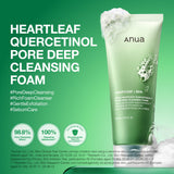 Anua Heartleaf Quercetinol Pore Deep Cleansing Foam 150ml - image 5 - ArabiaGlow UAE