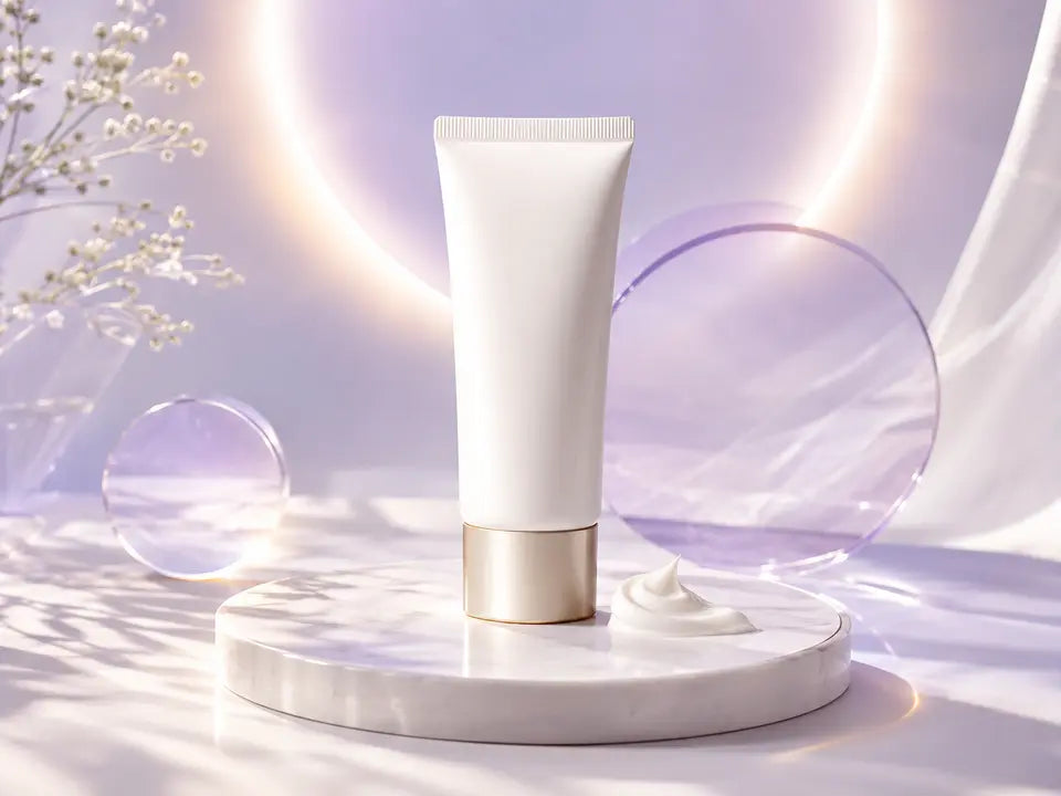 Premium skincare editorial for ANUA Peach 70 Niacinamide Serum Lightweight Hydration for Dry Skin Vitamin B12 30ml
